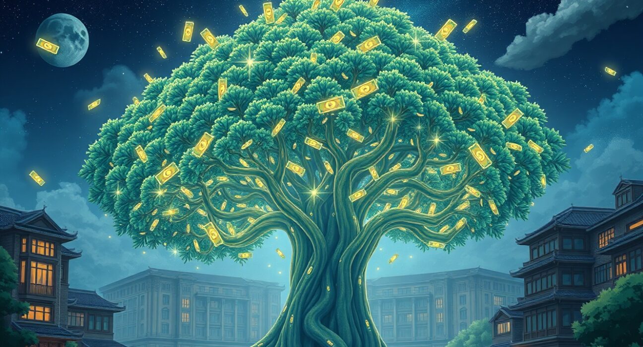 Tokenized stocks market capitalization growth showing traditional finance merging with blockchain technology