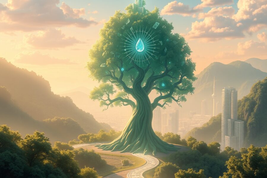 Digital representation of tokenized U.S. Treasury bonds surpassing $10 billion in total value locked.