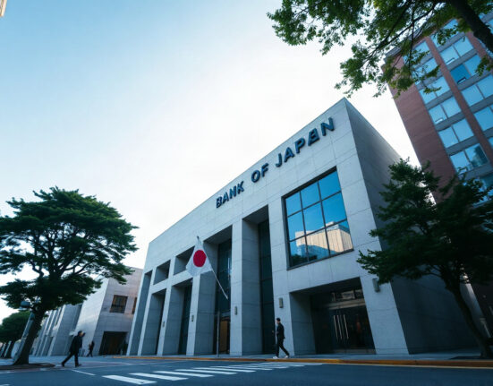 Bank of Japan headquarters in Tokyo, reflecting the central bank's monetary policy stance.