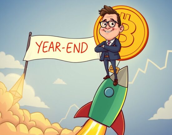 Tom Lee Bitcoin prediction visualizes BTC and ETH reaching new highs, reflecting optimistic market forecasts.