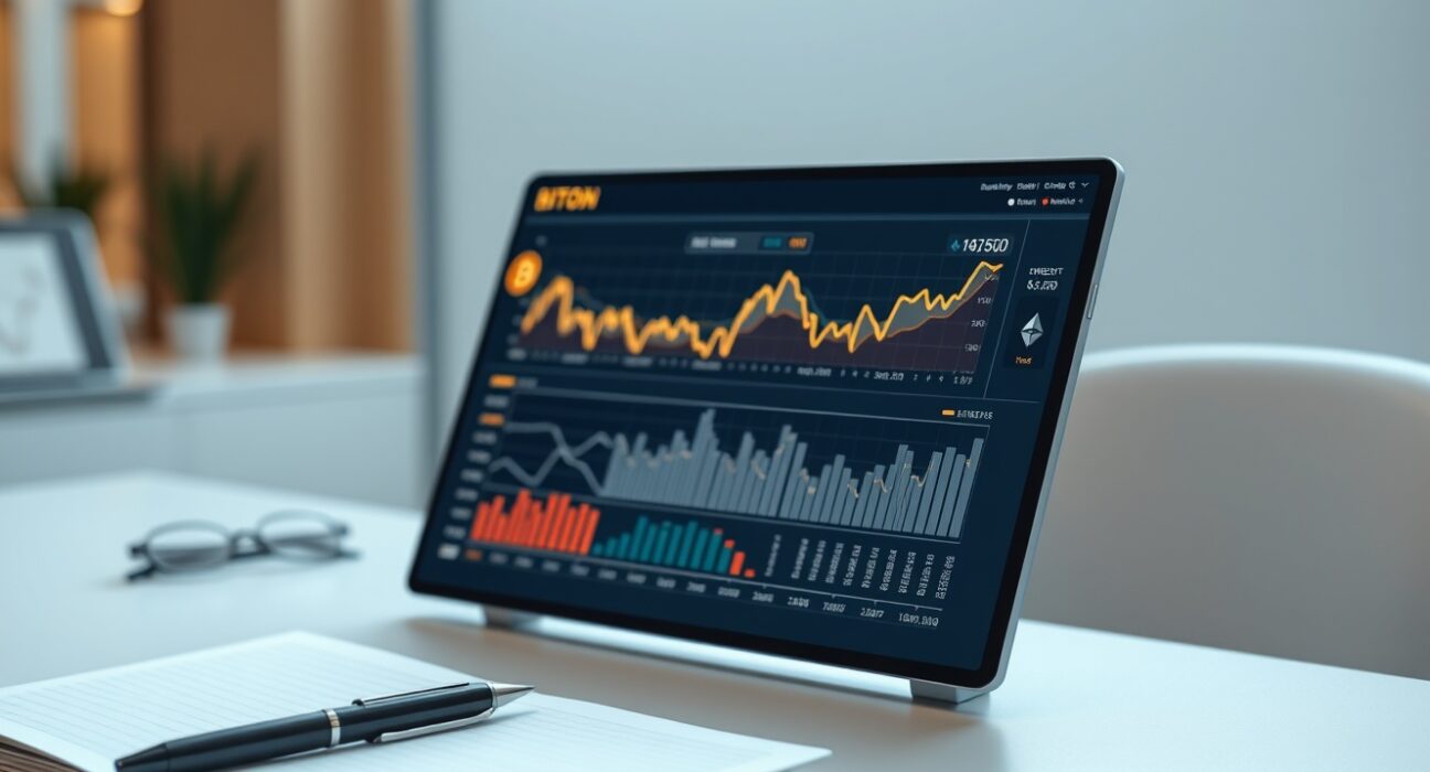 Data dashboard analyzing cryptocurrency social dominance and AI search trends for market insights.