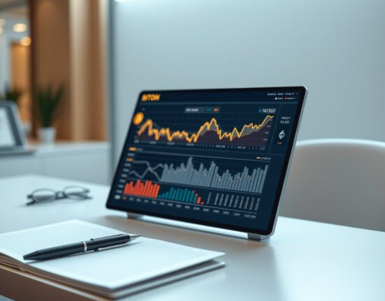 Data dashboard analyzing cryptocurrency social dominance and AI search trends for market insights.