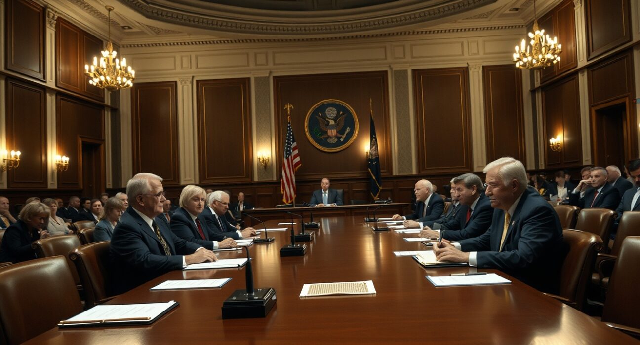 U.S. Senate Banking Committee hearing room with lawmakers discussing the CLARITY Act and Tornado Cash.