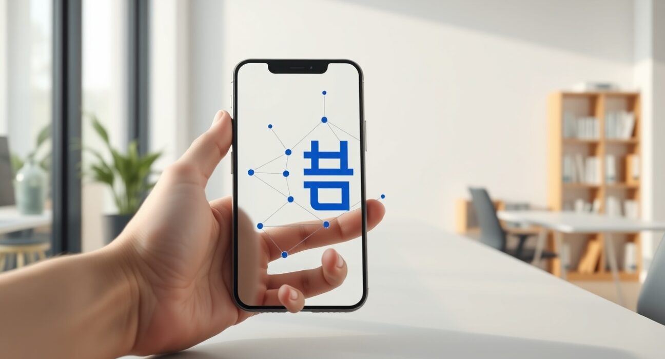 Toss plans for a won-backed stablecoin on a smartphone screen, representing South Korea's digital currency innovation.