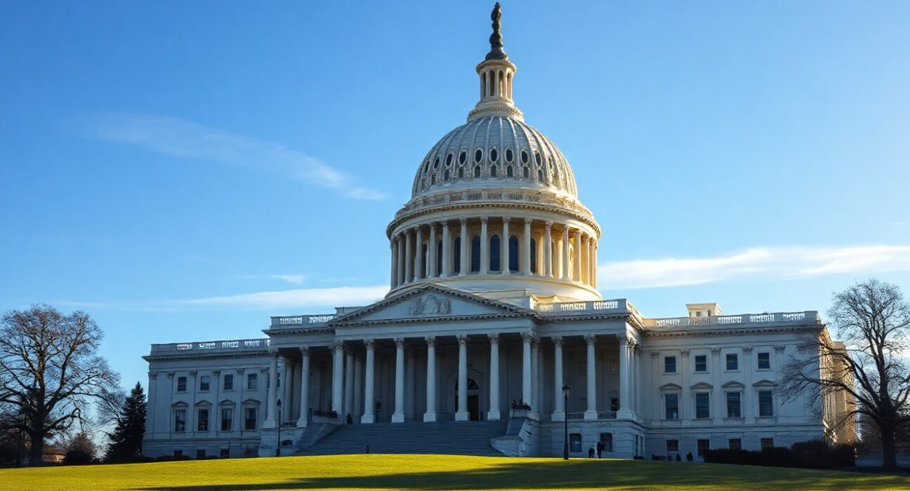 U.S. Capitol building on a clear morning, representing fiscal policy and economic data releases.