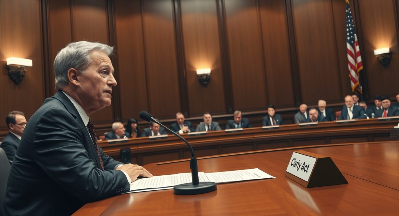 U.S. Treasury Secretary Scott Bessent testifies before Congress on the urgent need for the Clarity Act crypto market structure bill.