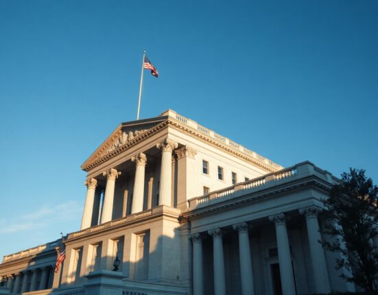 U.S. Treasury Building in Washington, D.C., where Tyler Williams served as digital asset policy adviser.