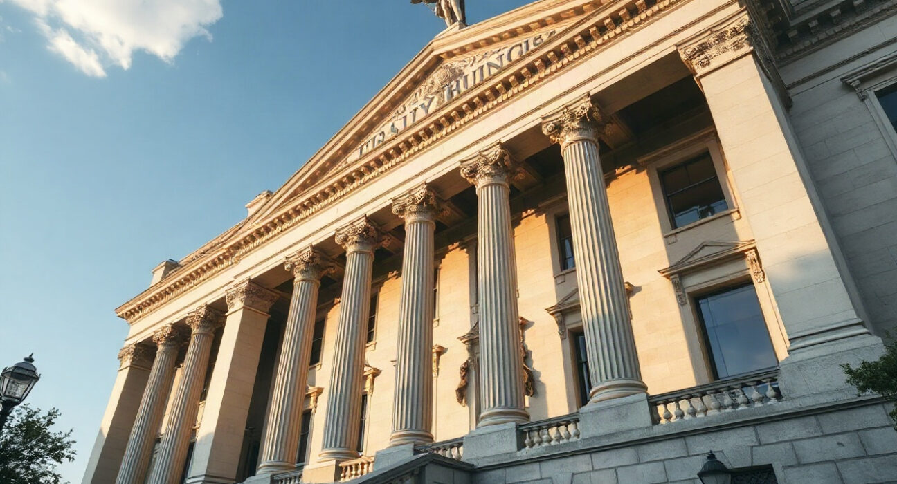 U.S. Treasury Building in Washington, D.C., on a sunny day