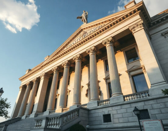 U.S. Treasury Building in Washington, D.C., on a sunny day