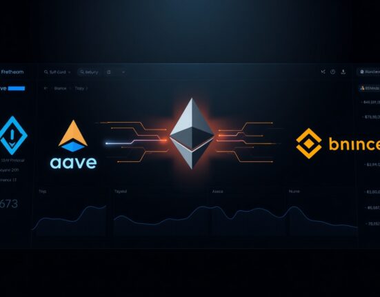 Trend Research transaction moving Ethereum from Aave to Binance, representing a major crypto market move.