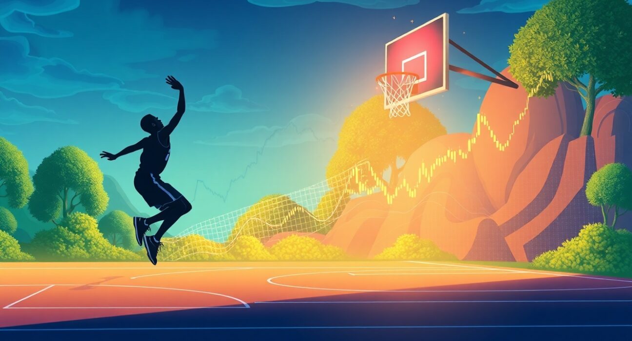 Tristan Thompson's basketball.fun prediction market platform merging NBA sports with financial trading technology.
