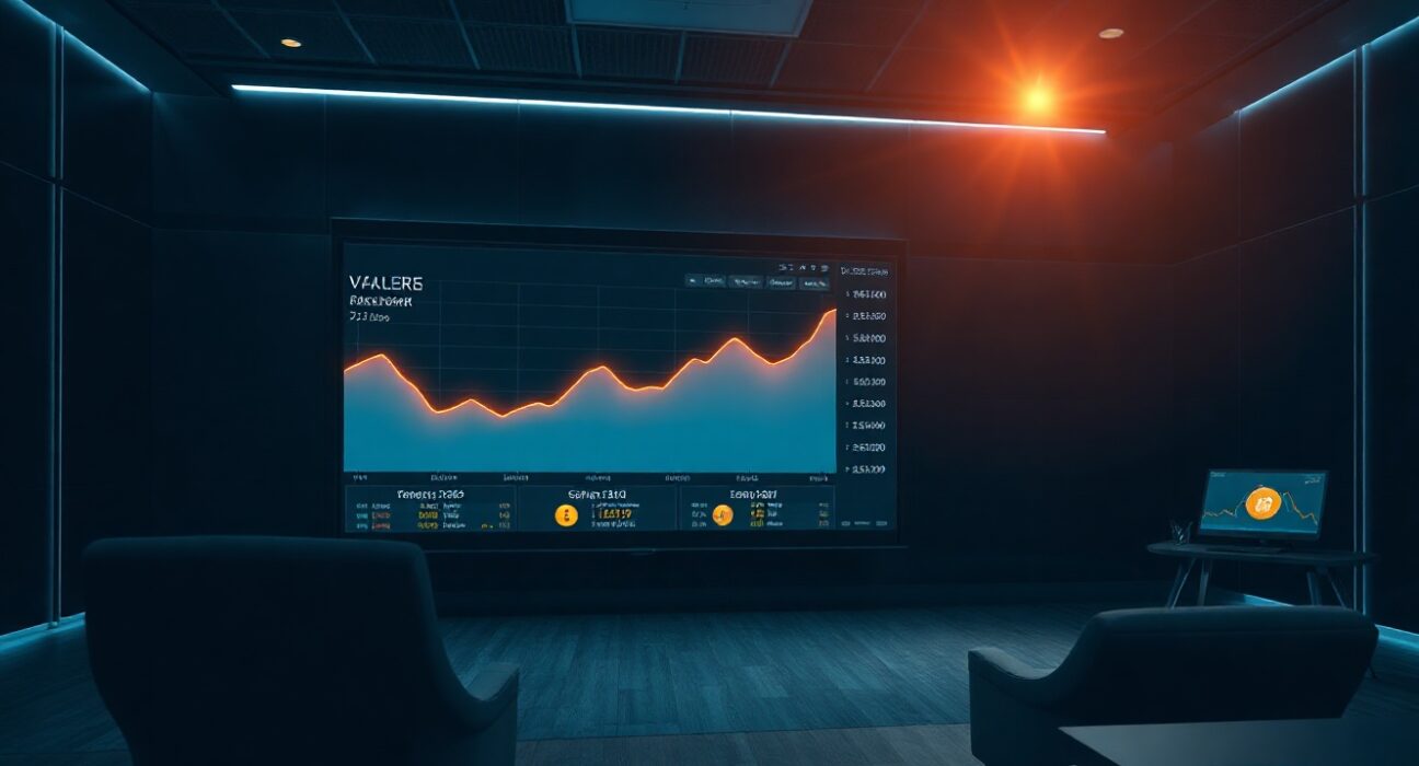 Digital dashboard showing a rising stablecoin market cap chart on TRON blockchain