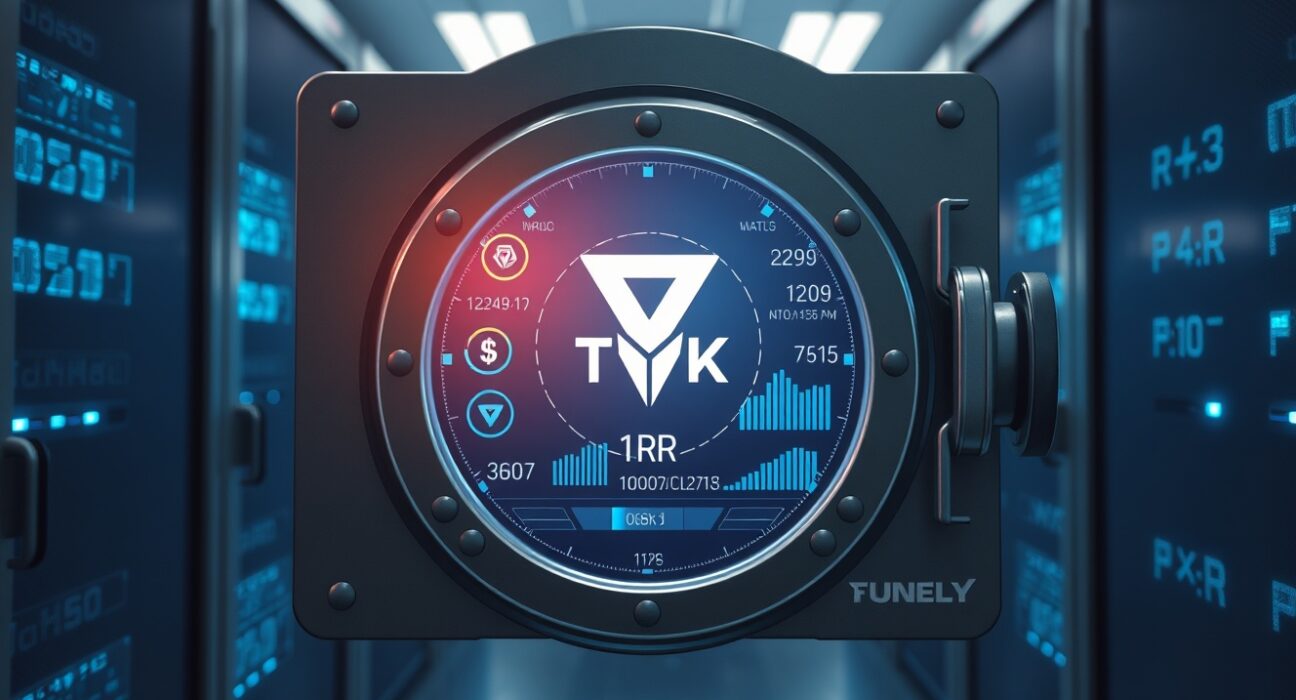 Digital vault interface displaying Tron's TRX cryptocurrency holdings and blockchain data in a secure corporate environment.