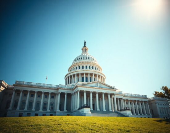 US Capitol Building under clear blue sky, symbolizing federal financial regulation