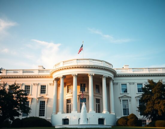 White House exterior on a clear day, representing the backdrop for Trump's crypto earnings disclosure