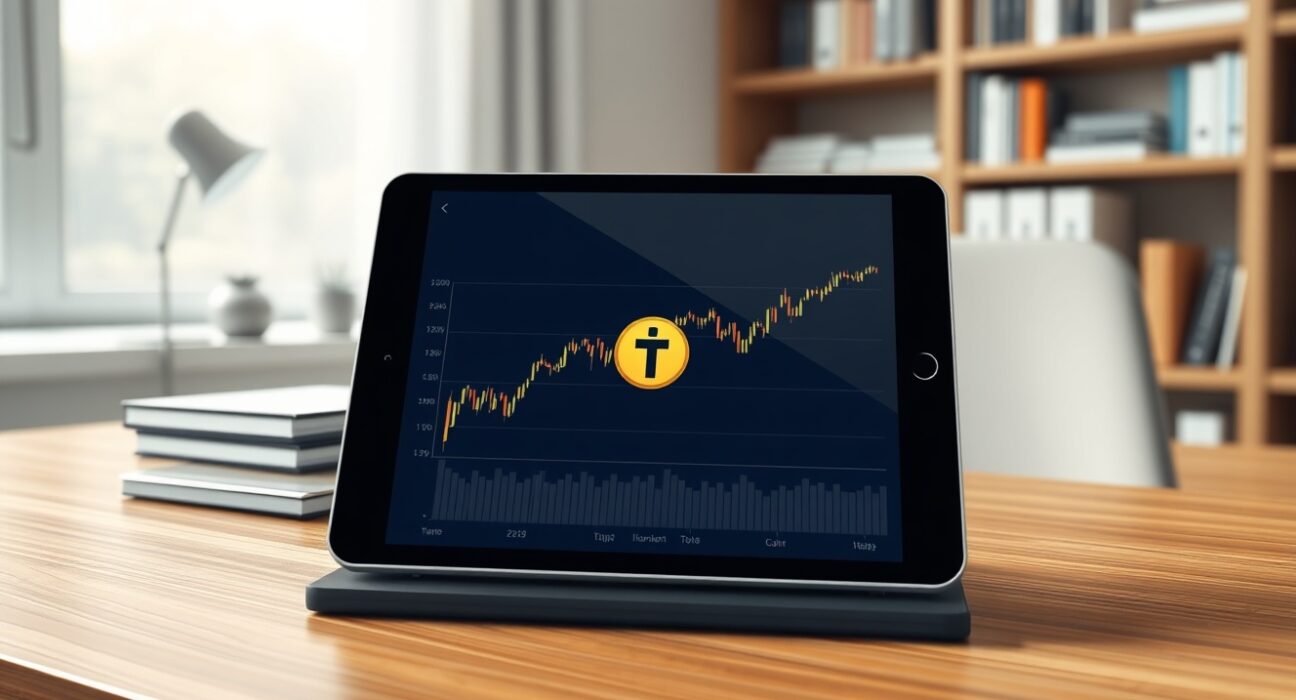Analyst reviewing Trump (TRUMP) token price chart for 2026-2030 cryptocurrency forecast.