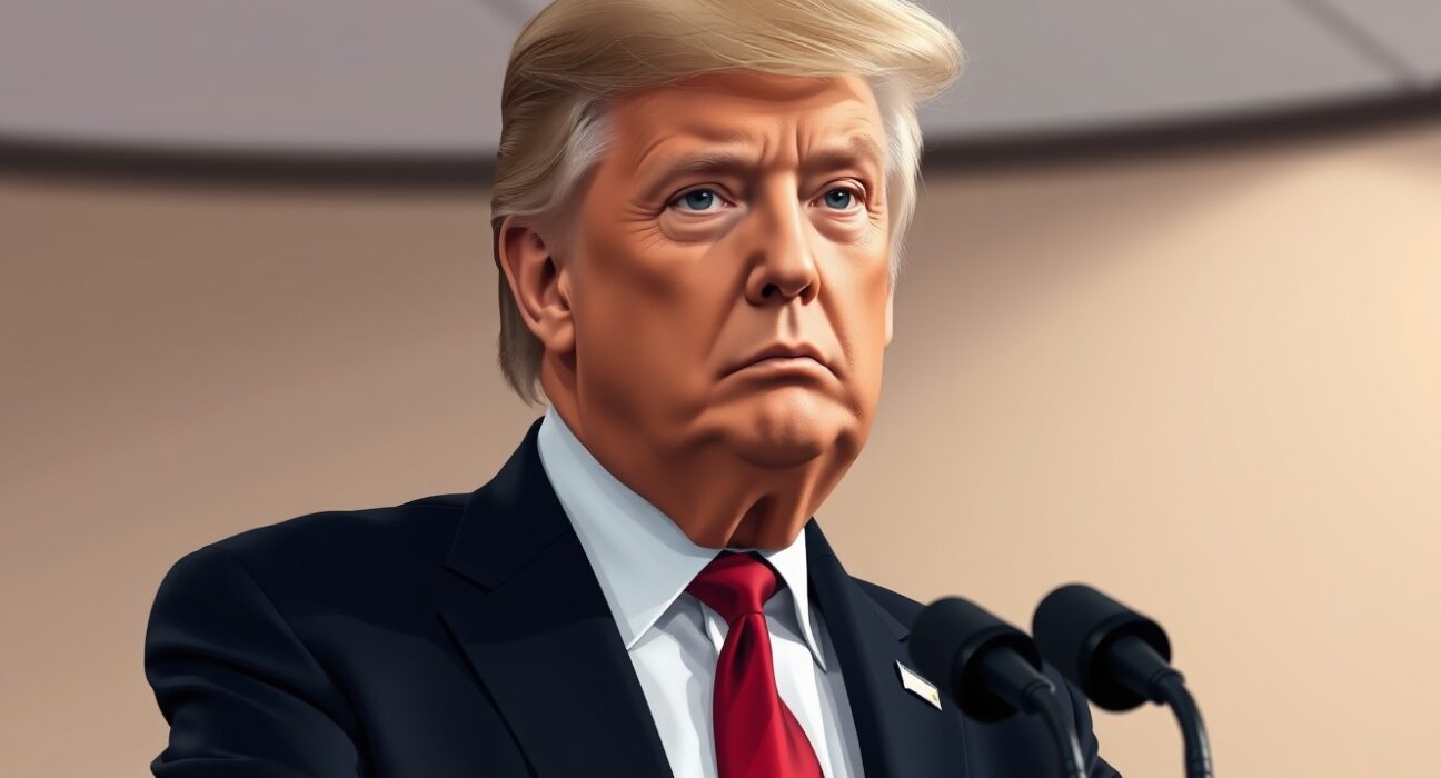 Former President Donald Trump makes a statement on cryptocurrency market volatility and regulation.