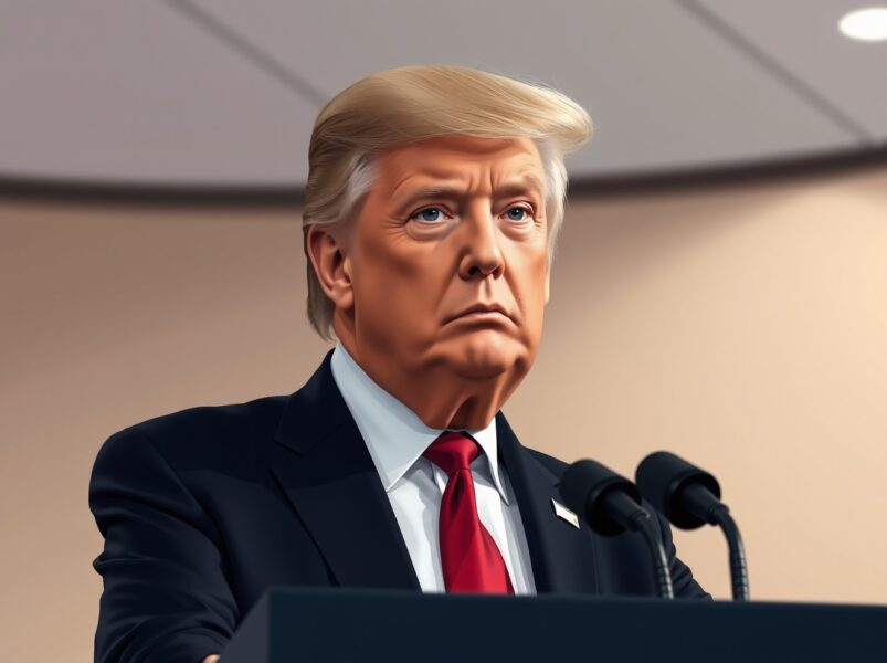 Former President Donald Trump makes a statement on cryptocurrency market volatility and regulation.