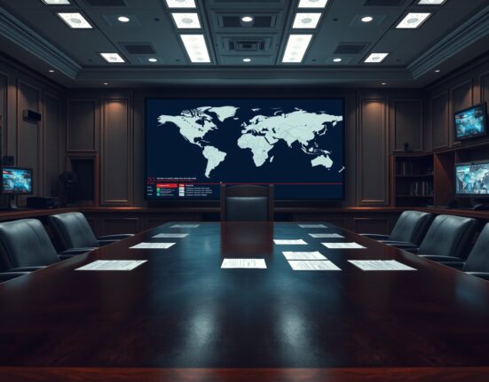 White House Situation Room during critical foreign policy decision on military delay
