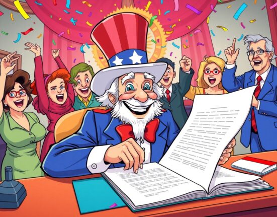 President Trump signing government shutdown budget bill at White House desk