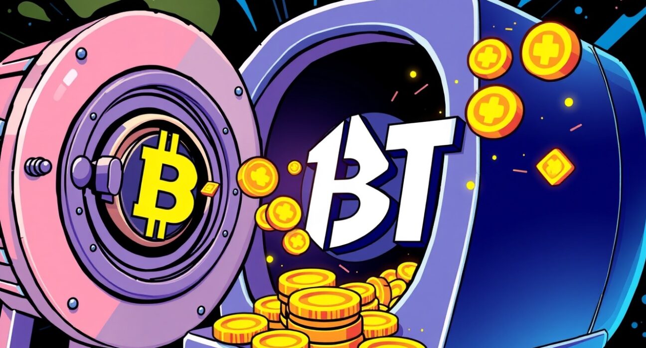 Trump family DeFi project transaction visualized as digital wealth transfer to institutional firm