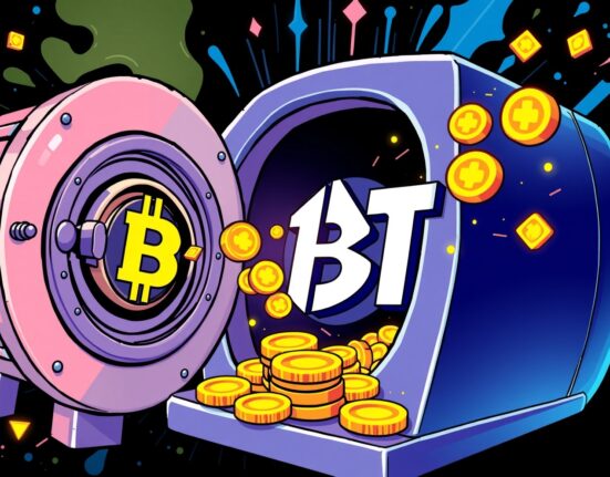 Trump family DeFi project transaction visualized as digital wealth transfer to institutional firm