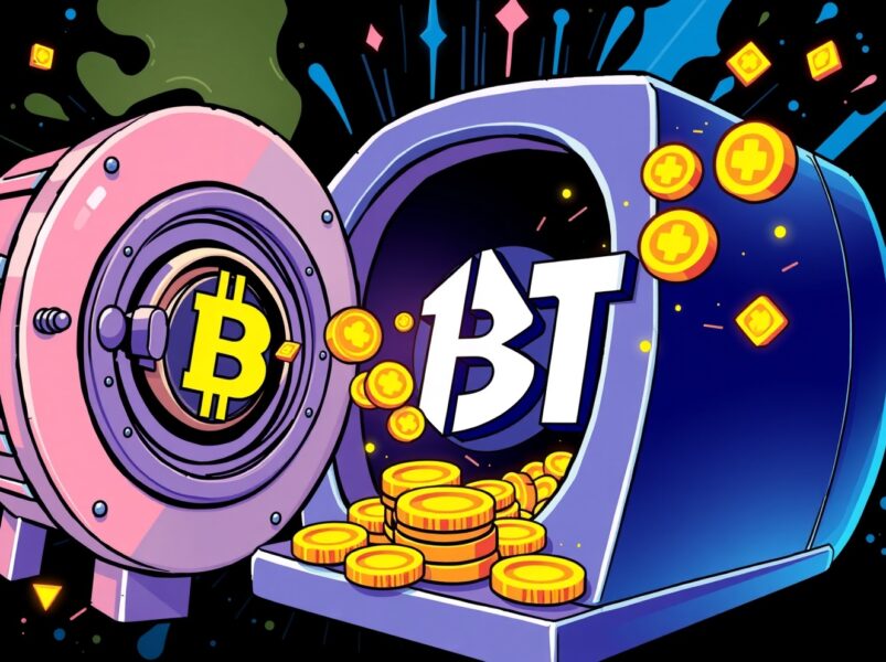 Trump family DeFi project transaction visualized as digital wealth transfer to institutional firm