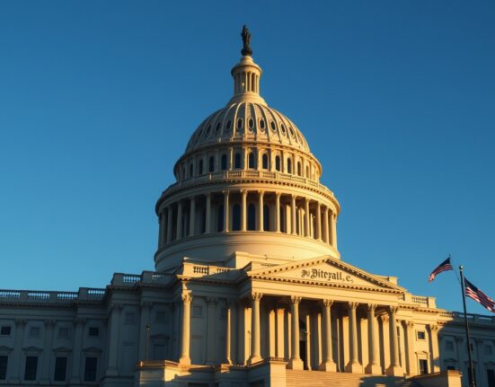 Exterior of the U.S. Capitol building on a sunny day, representing legislative action on housing and digital currency bills.