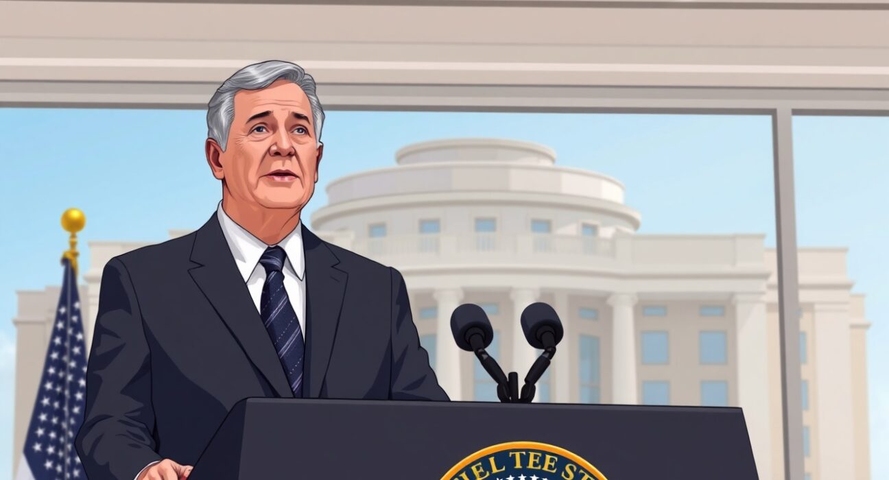 President Trump expressing hope for a swift agreement with Iran at a press briefing