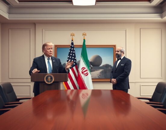 Donald Trump announces the historic 15-point Iran agreement during a diplomatic meeting.