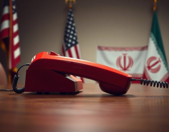 Symbolic image of diplomatic communication between the U.S. and Iran regarding the halted attack.