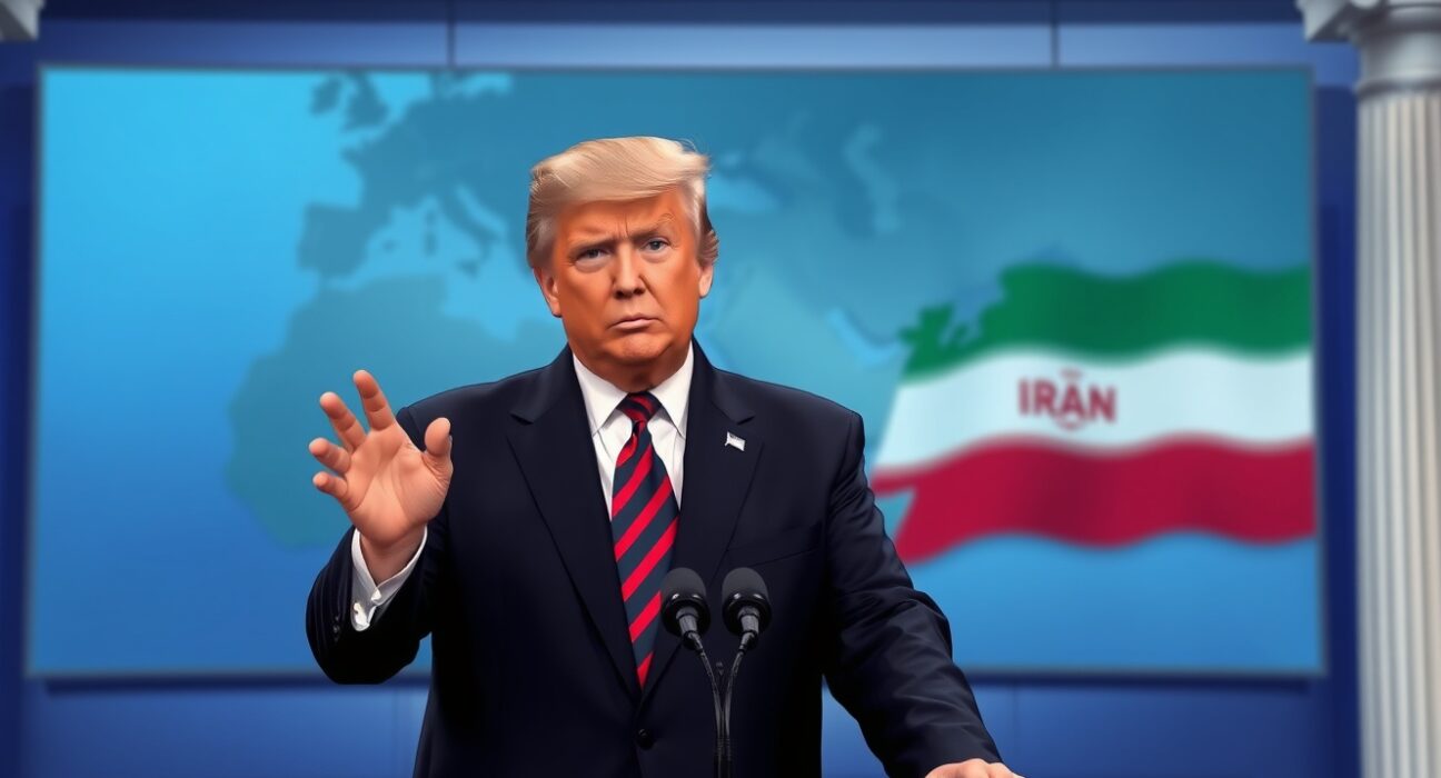 Former President Trump issuing a warning about potential military action against Iran.