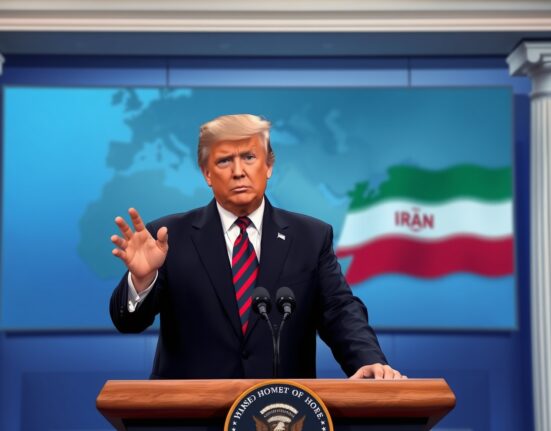 Former President Trump issuing a warning about potential military action against Iran.