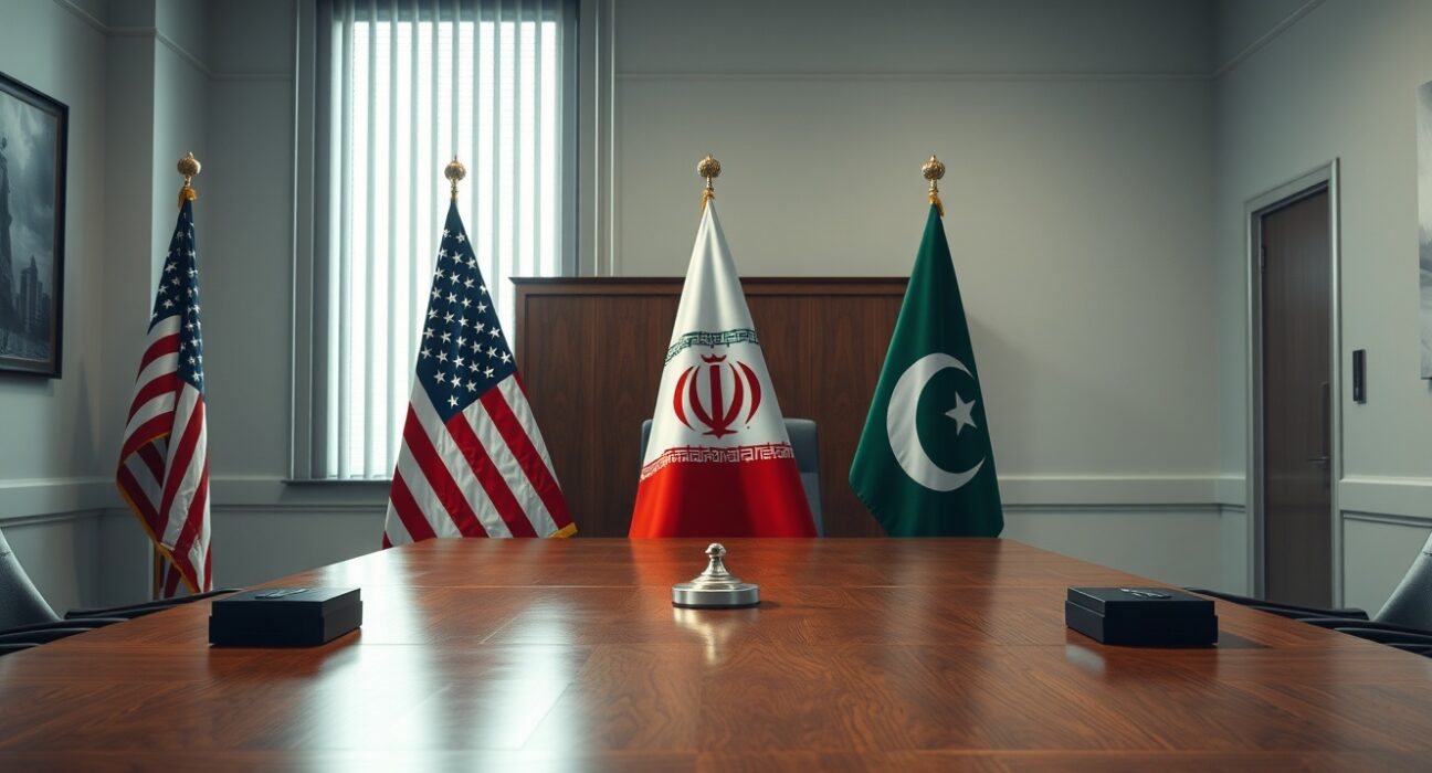 Diplomatic mediation between US and Iran with Pakistan's crucial role in ceasefire extension negotiations.