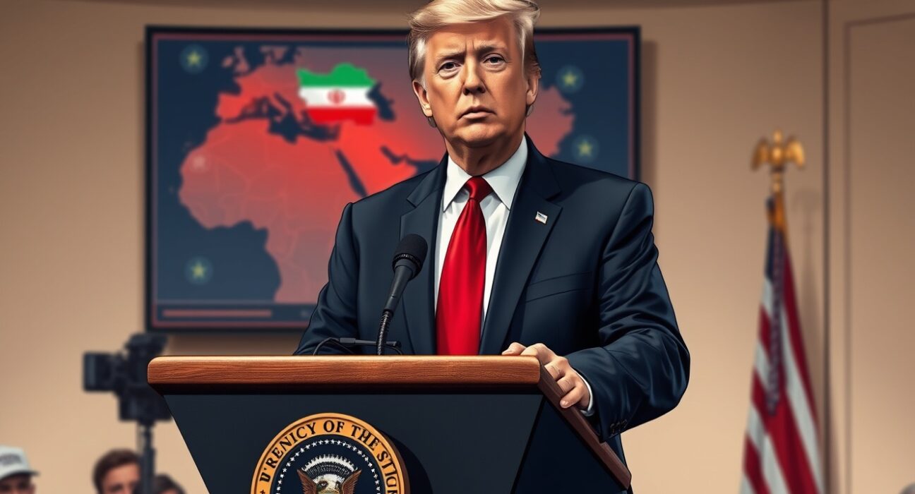 President Trump accuses Iran of violating ceasefire agreements during White House press briefing.