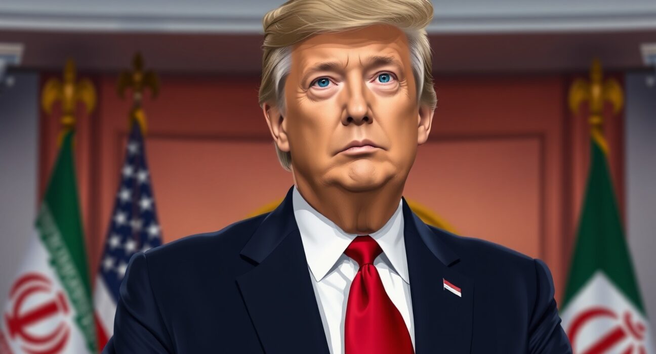 President Trump announces diplomatic contact between Iran and US officials at White House briefing.