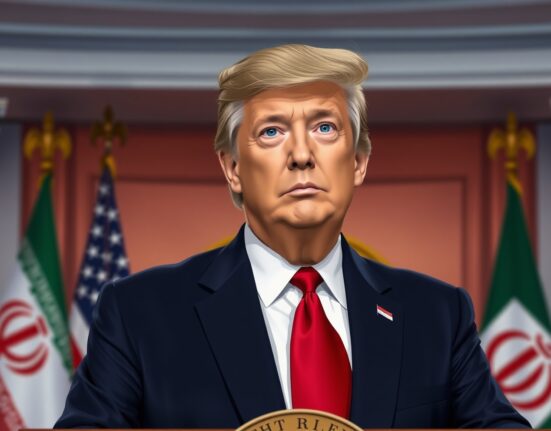 President Trump announces diplomatic contact between Iran and US officials at White House briefing.