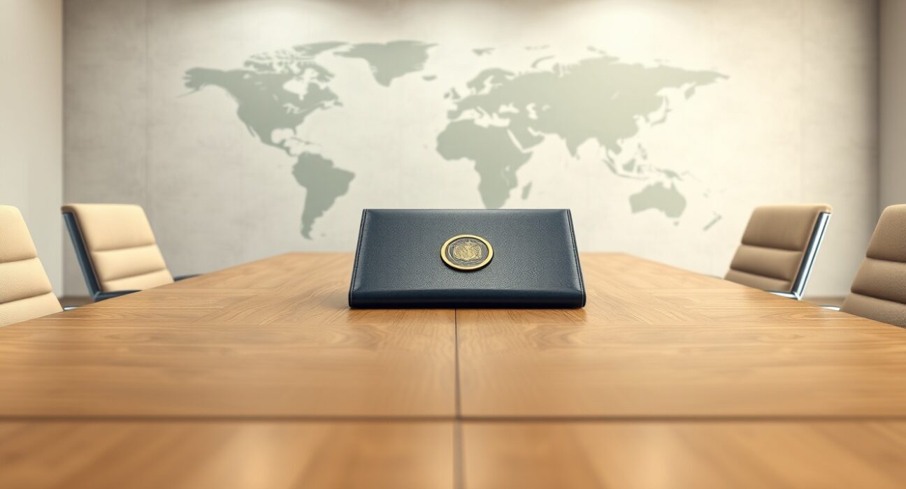 Symbolic scene for Trump's proposed new Iran nuclear deal and diplomatic negotiations.