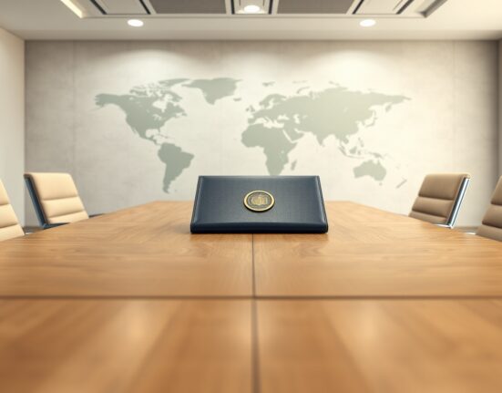 Symbolic scene for Trump's proposed new Iran nuclear deal and diplomatic negotiations.