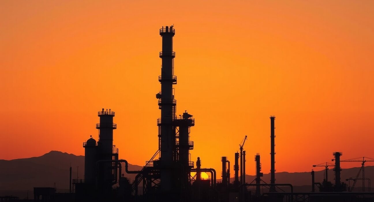 Iranian oil refinery complex as potential target for US military strike announced by President Trump