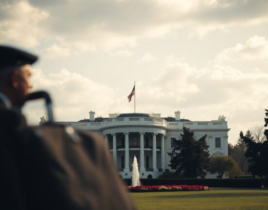 White House under cloudy sky, symbolizing US-Iran diplomatic tensions