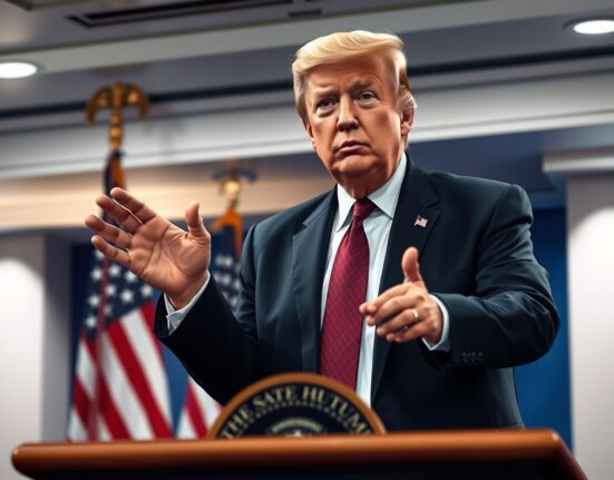 President Donald Trump warning about Iran nuclear deal failure and potential military consequences