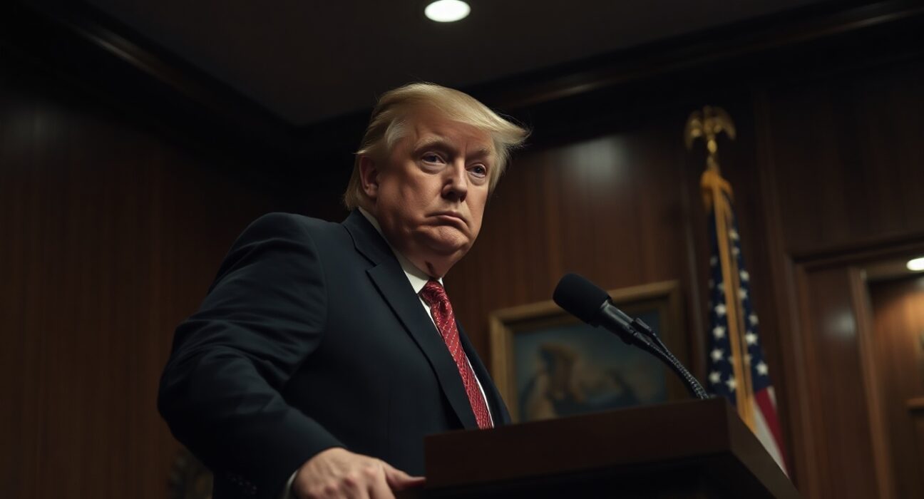 President Donald Trump speaking at a White House cabinet meeting about Iran nuclear negotiations.