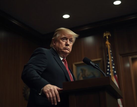 President Donald Trump speaking at a White House cabinet meeting about Iran nuclear negotiations.