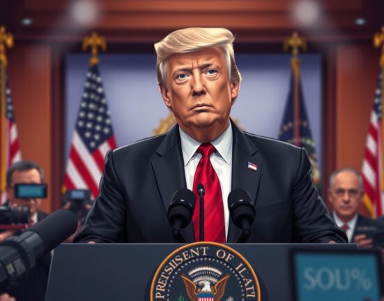 President Trump announces the elimination of targets in Iran during a formal security briefing.