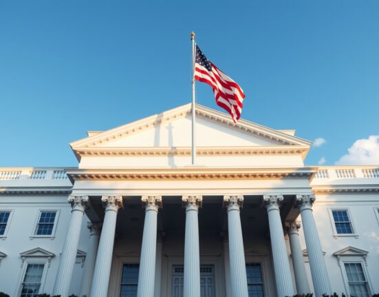White House building on a clear day, symbolizing US diplomatic stance on Iran truce