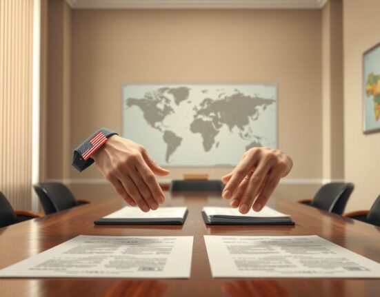 Symbolic hand gesture representing Trump administration's diplomatic breakthrough in Iran conflict resolution.