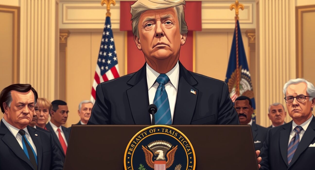 US President Donald Trump announces Israel and Lebanon ceasefire extension at the White House in 2025.