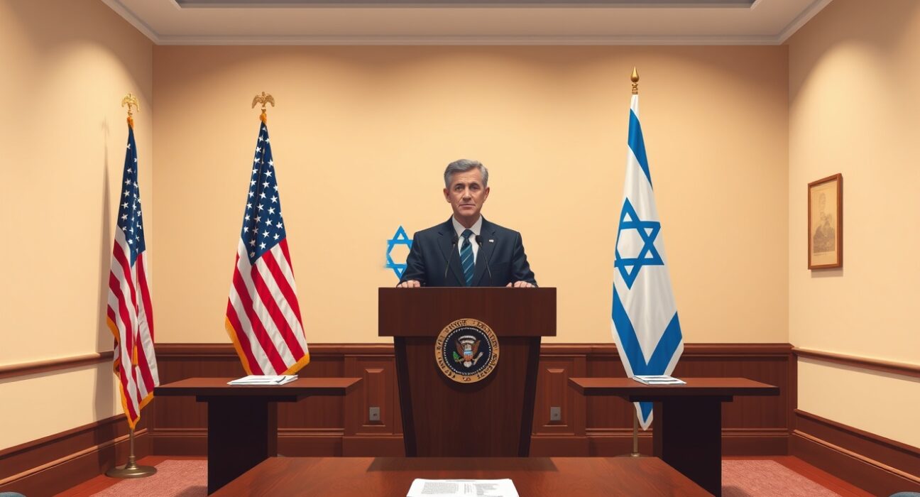 Trump announces Israel-Lebanon truce extension in a press briefing, emphasizing diplomatic efforts for Middle East peace.