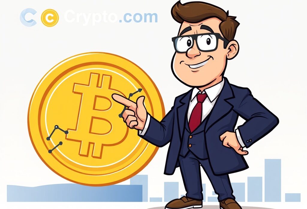 An executive overseeing a strategic Trump Media CRO investment in digital assets, symbolizing future growth and financial ventures.